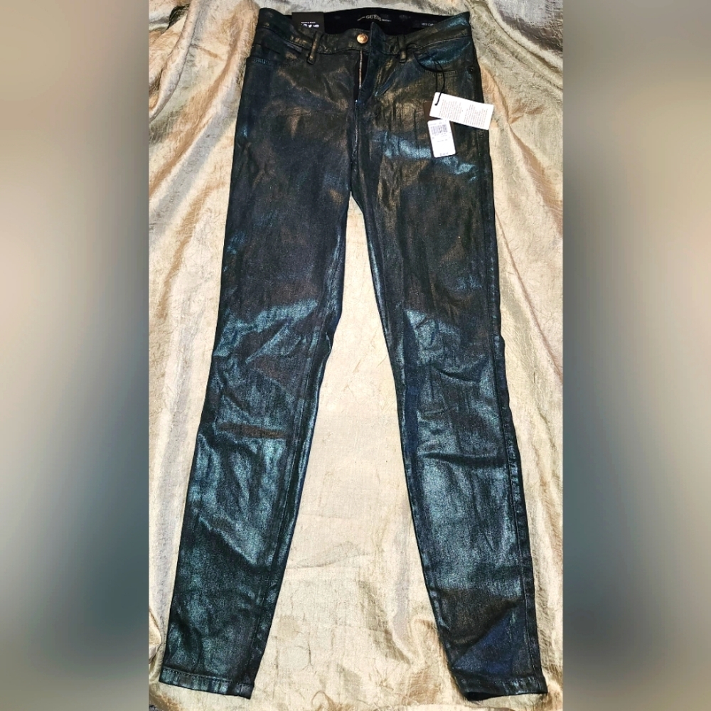 NWT Guess Sexy Curve Metallic Jeans